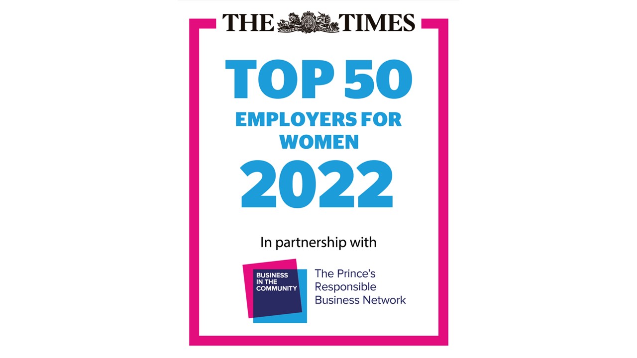 The Times Top 50 Employers for women 2022 logo